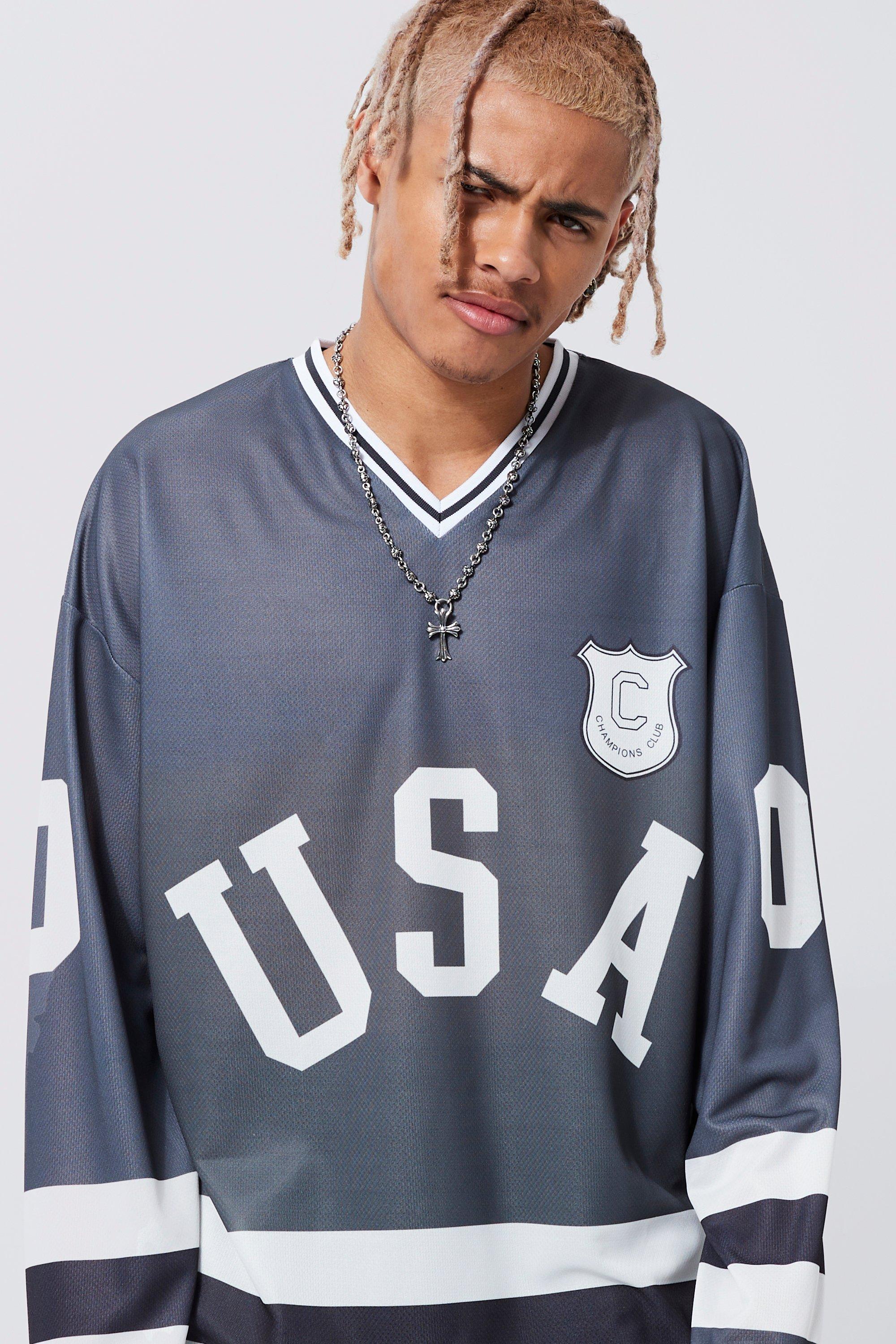 Tall Oversized Varsity USA Hockey Jersey